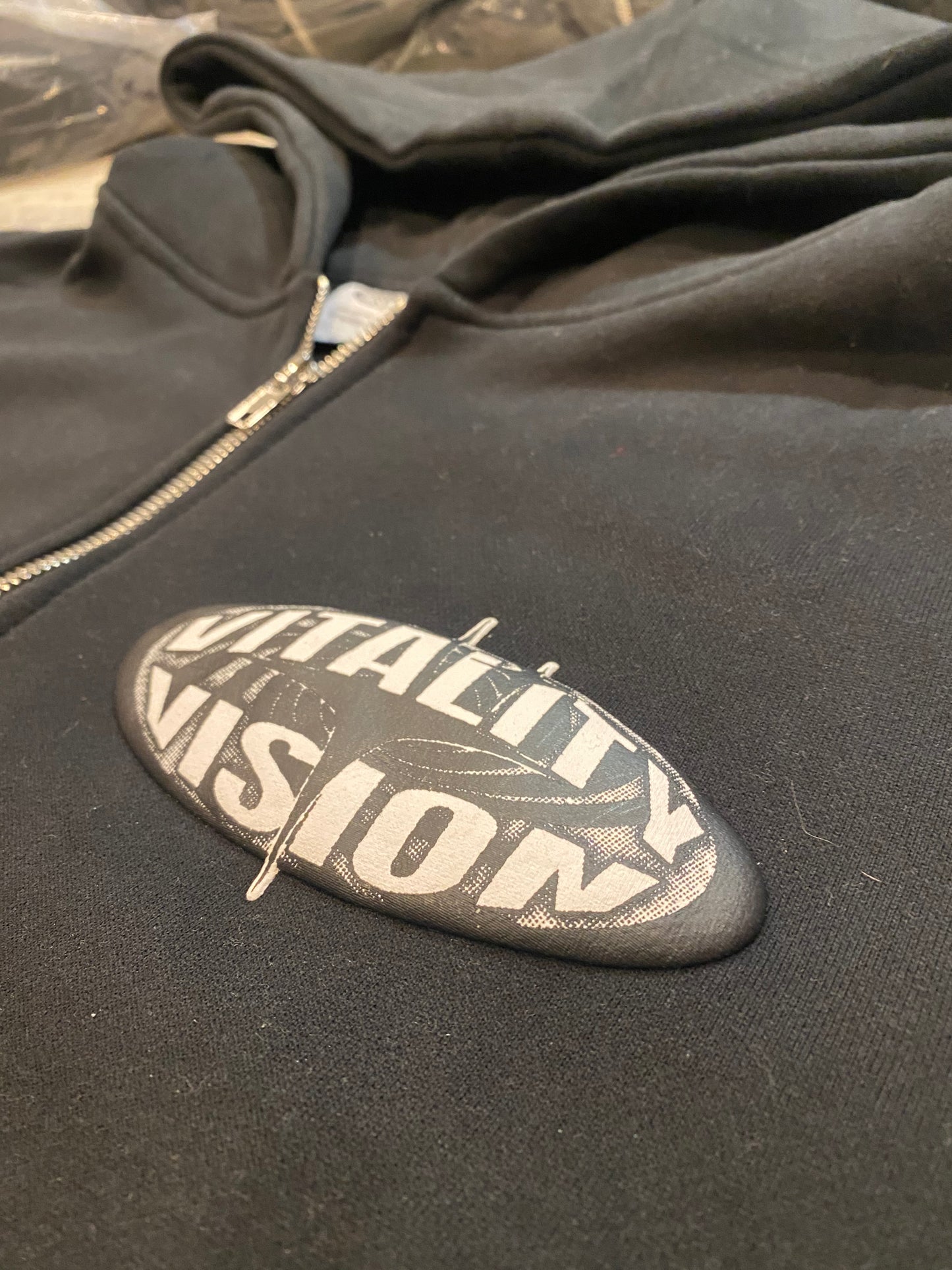 Puff Printed "Vitality Vision" Logo Jacket - Black