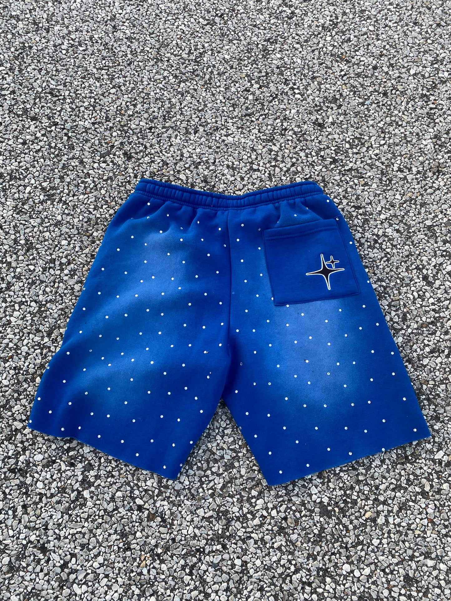 "Cobalt" Rhinestone Shorts