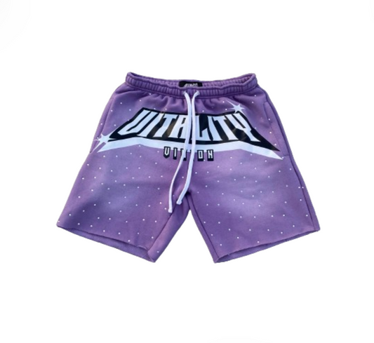 "Lavender" Rhinestone Shorts